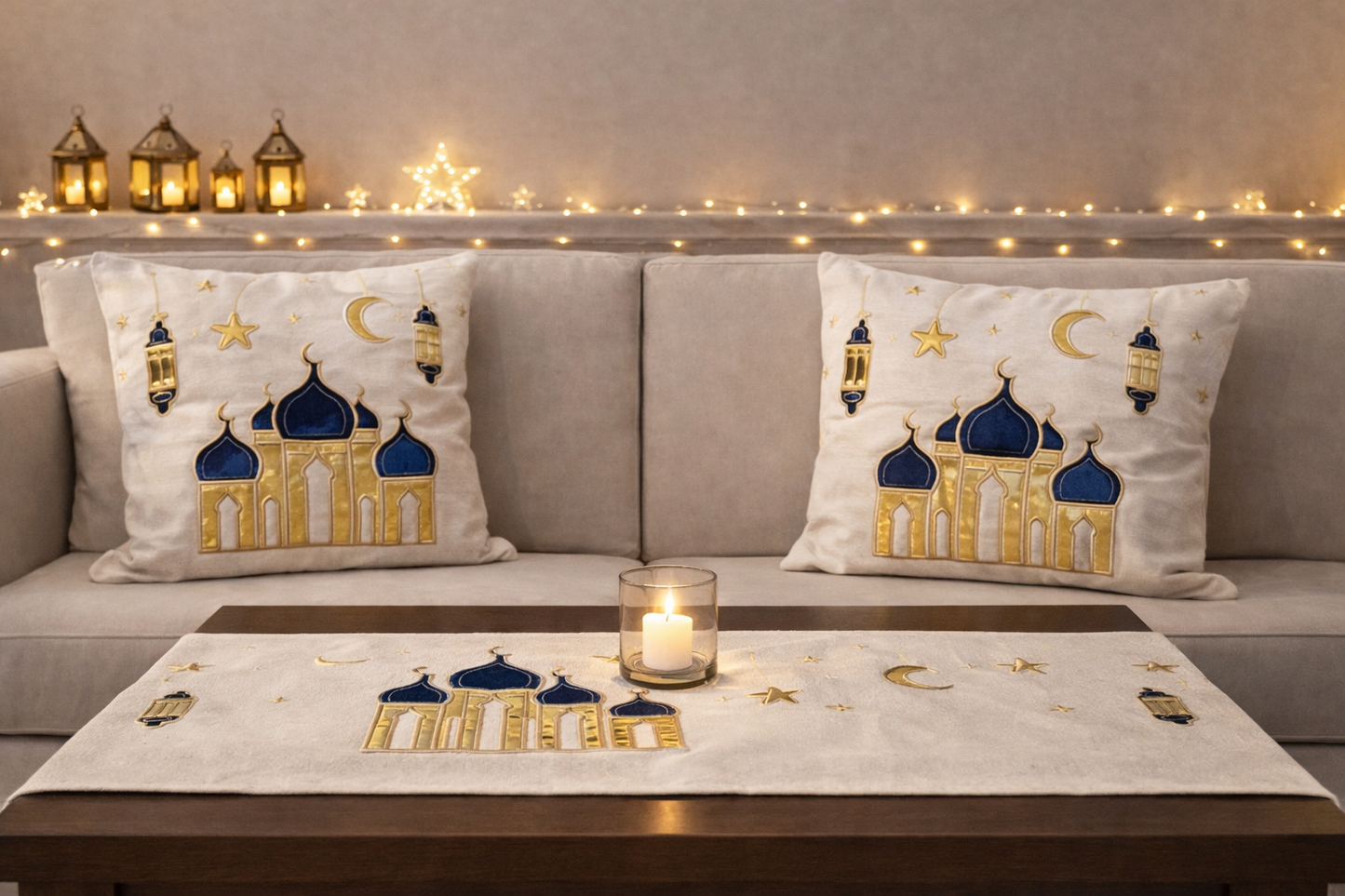 Ramadan Runner & Cushion Set – Design E9