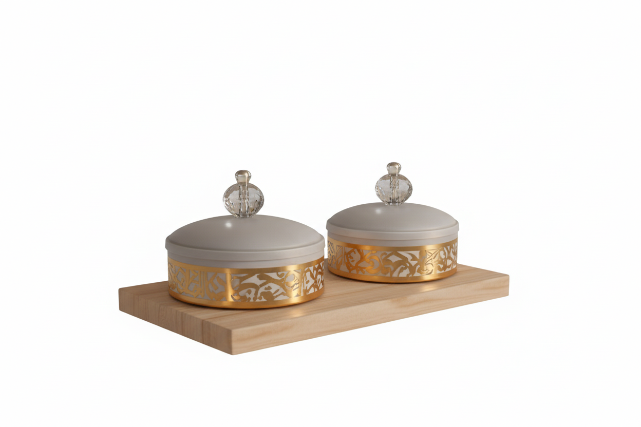 White Ramadan Tray 22 cm