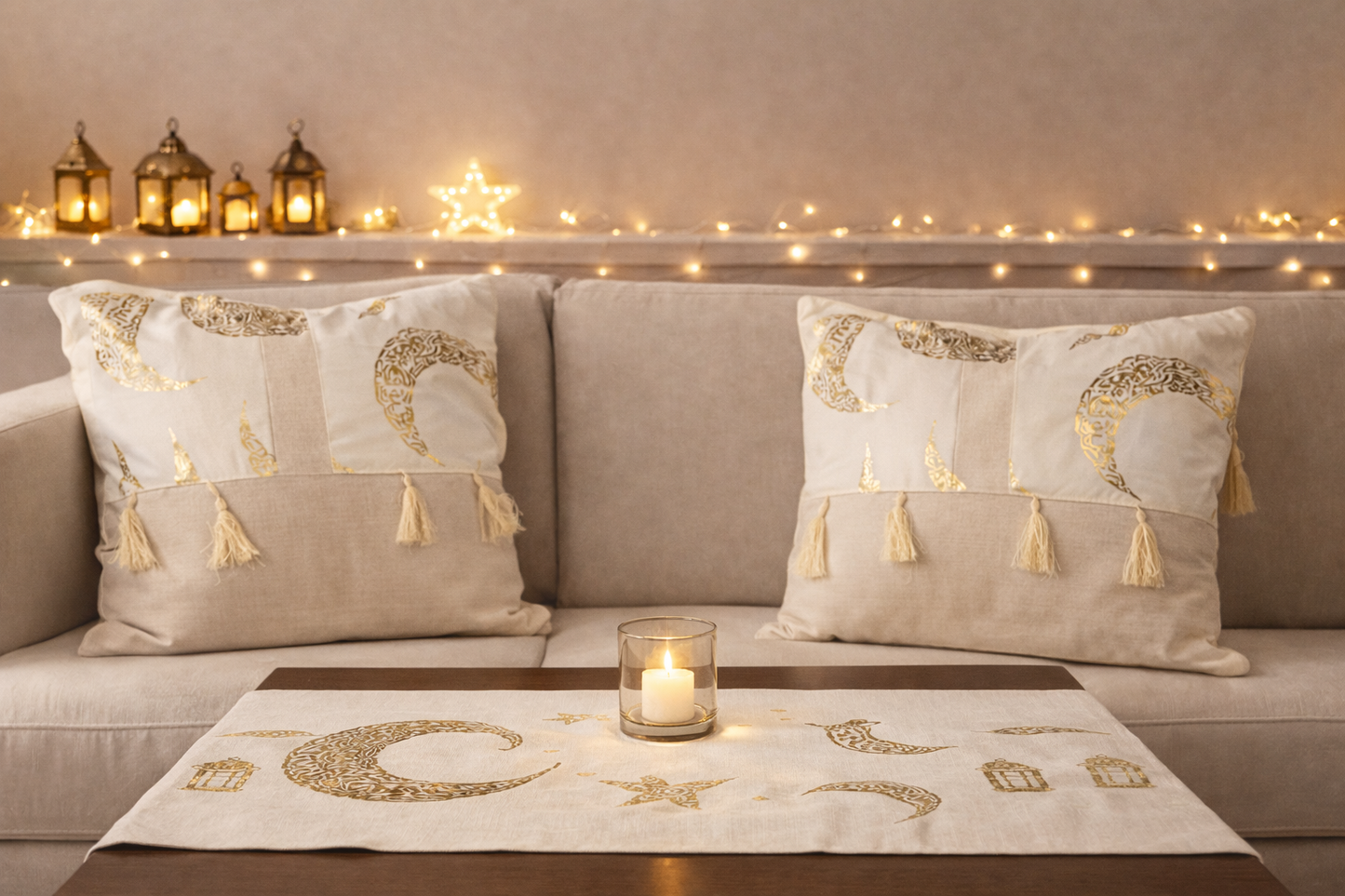 Ramadan Runner & Cushion Set – Design E1