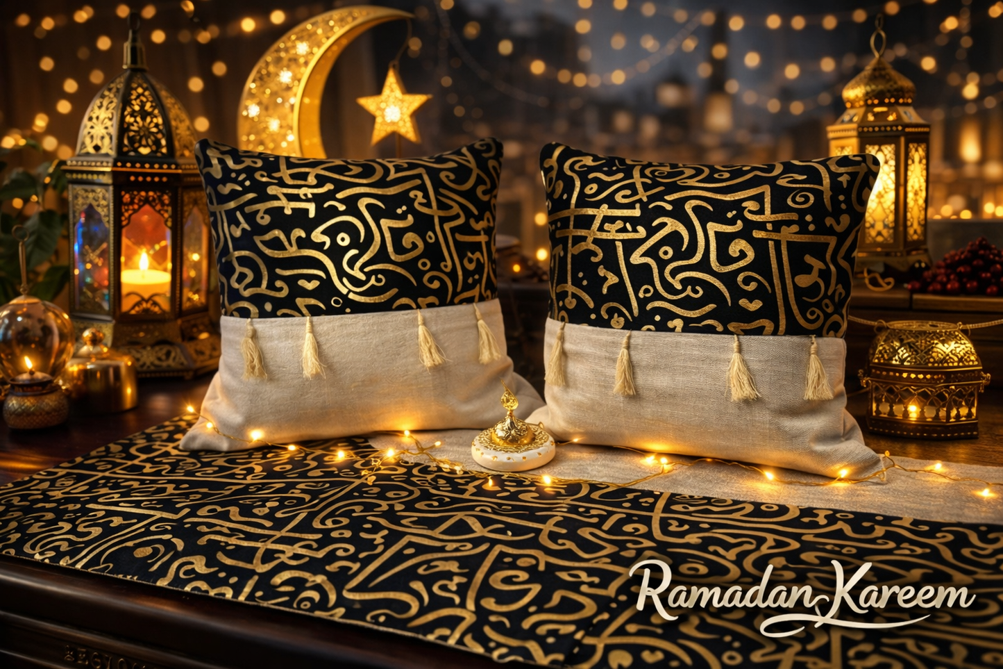 Ramadan Runner & Cushion Set – Design E7