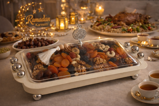 Ramadan Dry Fruits Serving Tray with Cover