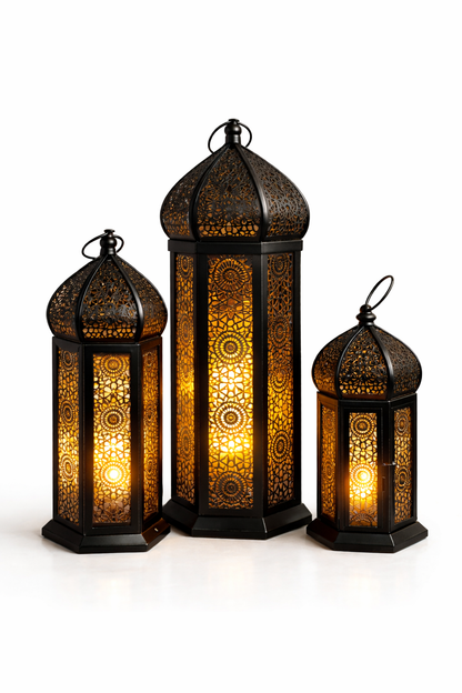 Elegant Black Moroccan Lanterns