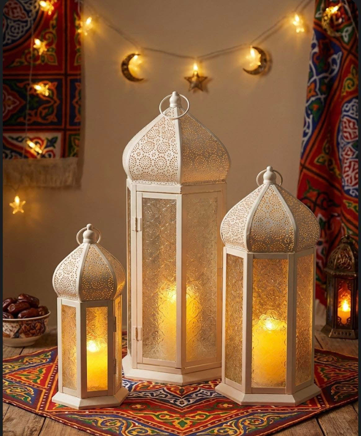 Noor White Lantern