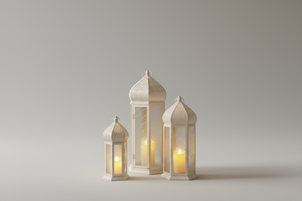 Noor White Lantern