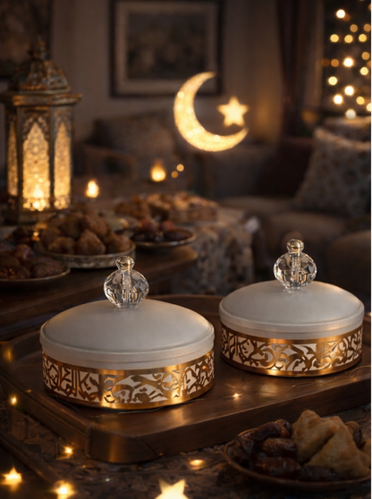 White Ramadan Tray 22 cm