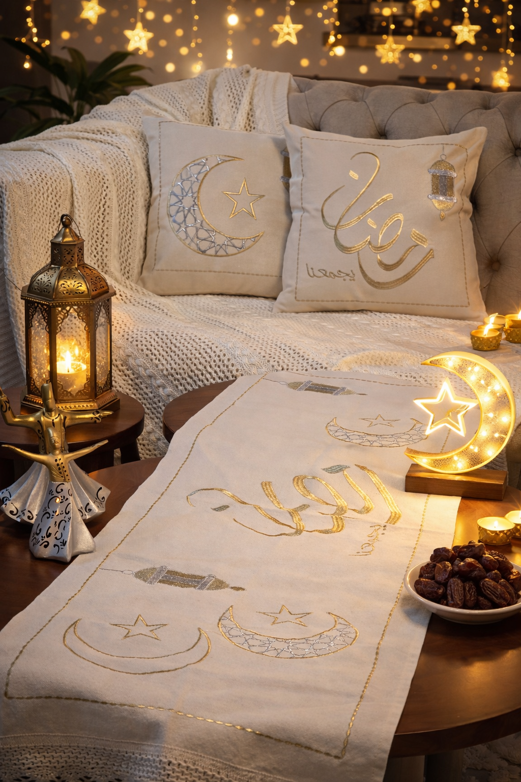 Ramadan Runner & Cushion Set – Design {D2}