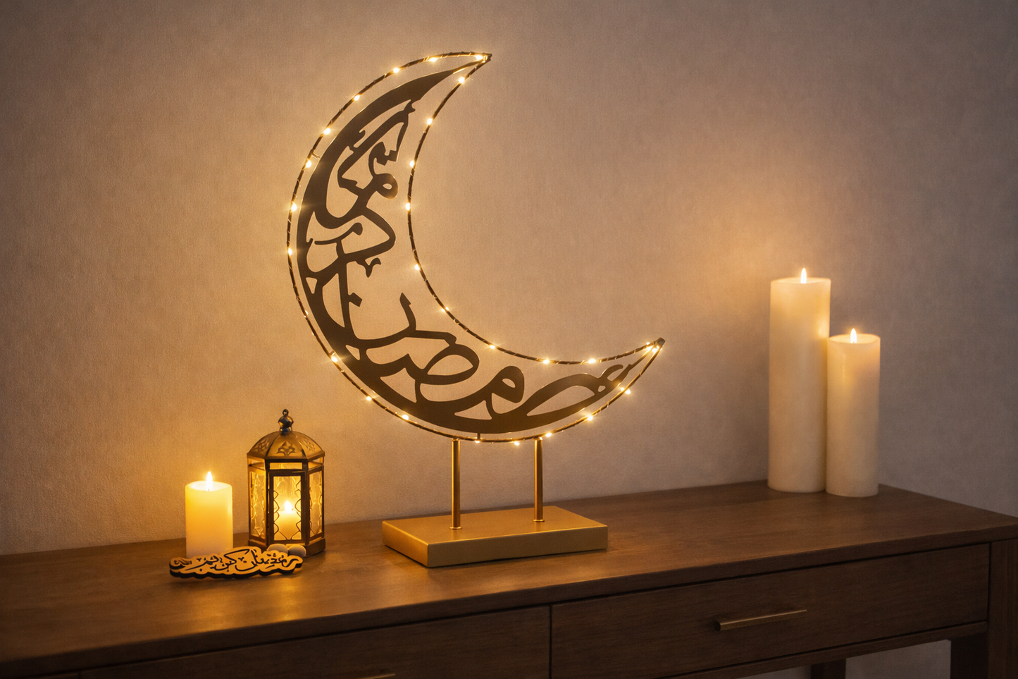Luxury Ramadan Crescent Light – 60 cm