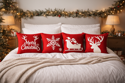 Premium Red Buffalo cushions