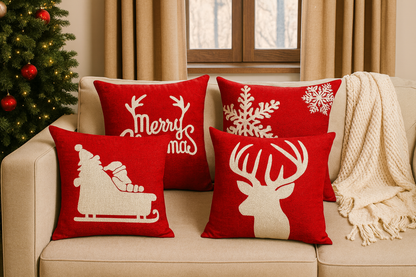 Premium Red Buffalo cushions