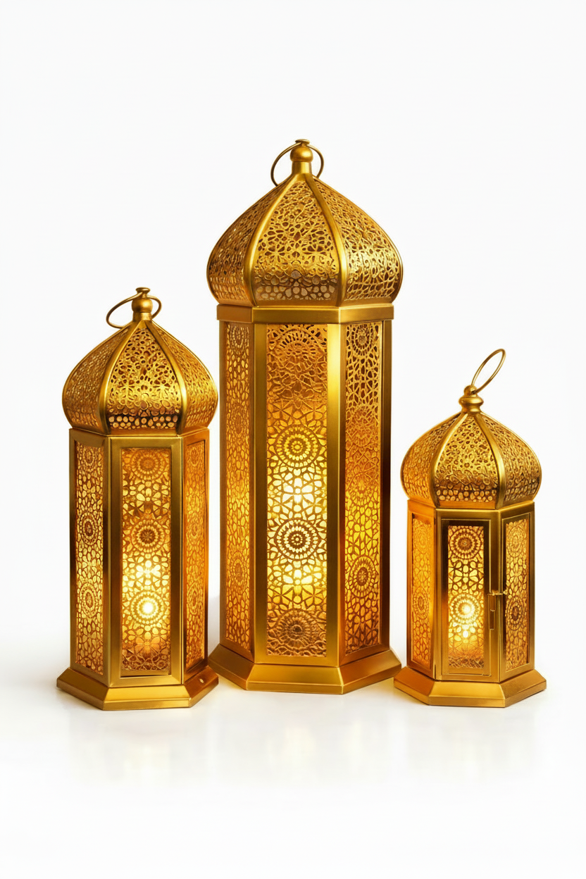 Elegant Gold Moroccan Lanterns