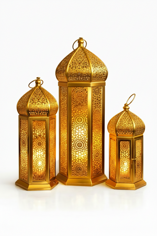 Elegant Gold Moroccan Lanterns