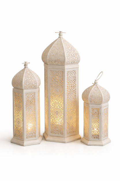 Elegant White Moroccan Lanterns